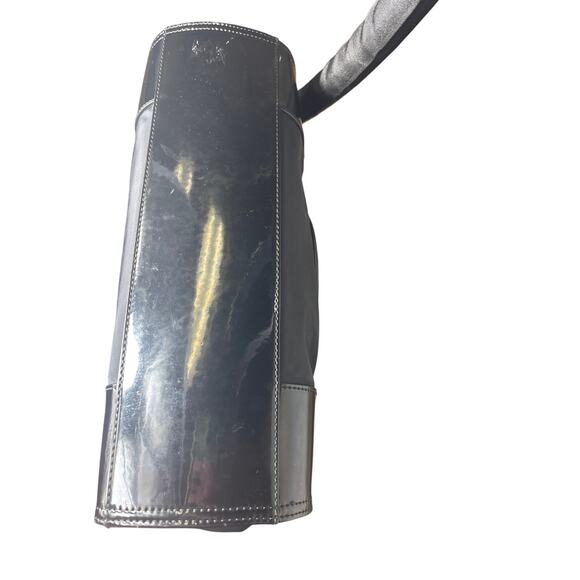 Tory Burch Black Nylon Tote Embossed Logo - Picture 3 of 4